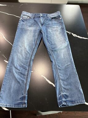 Seven7 Men's Straight Jeans - Blue Denim